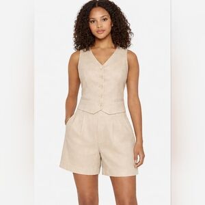 Express Cream Vest and Shorts Set
